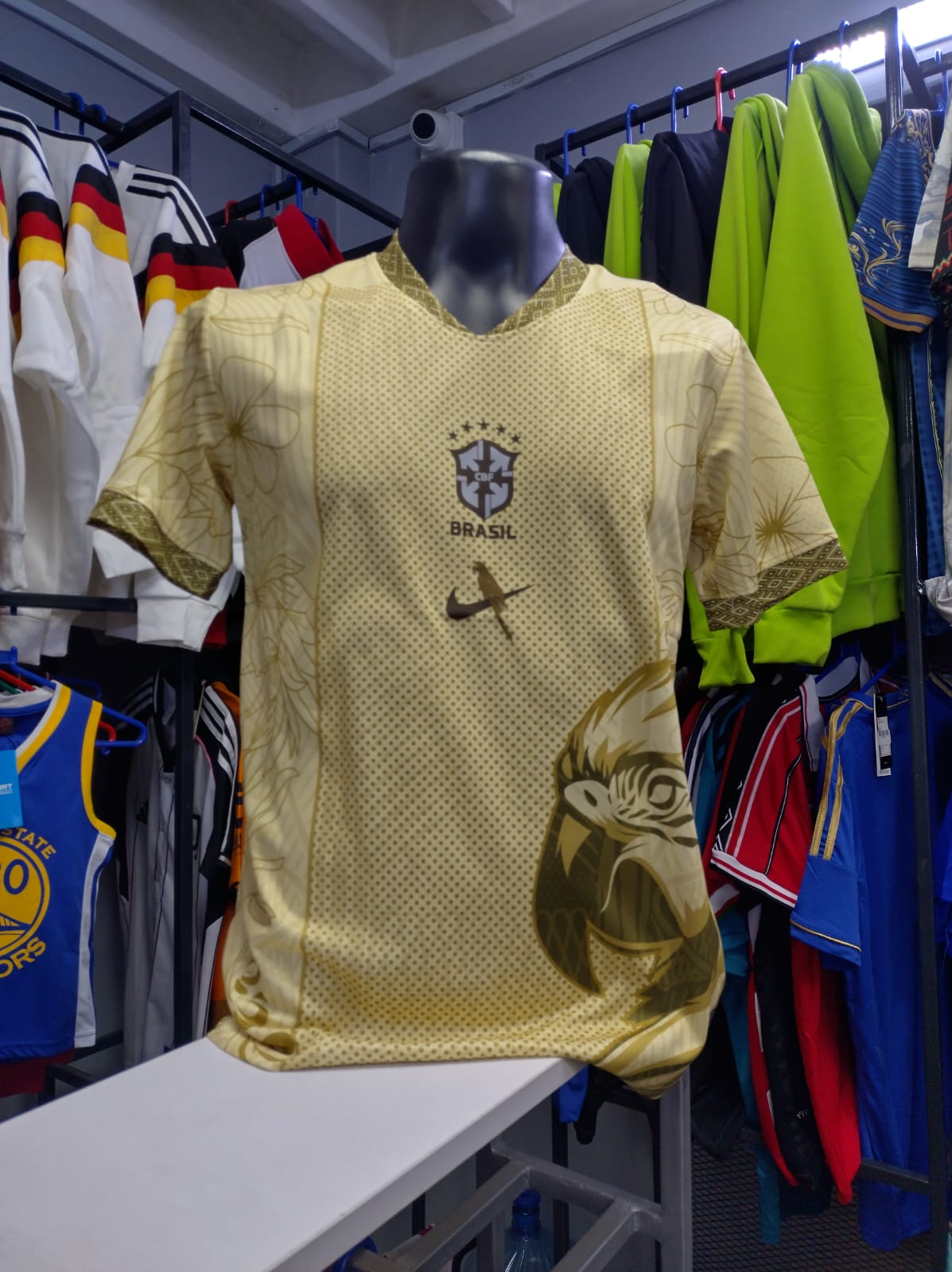 Brazil Special Edition "Golden Macaw" Soccer Jersey